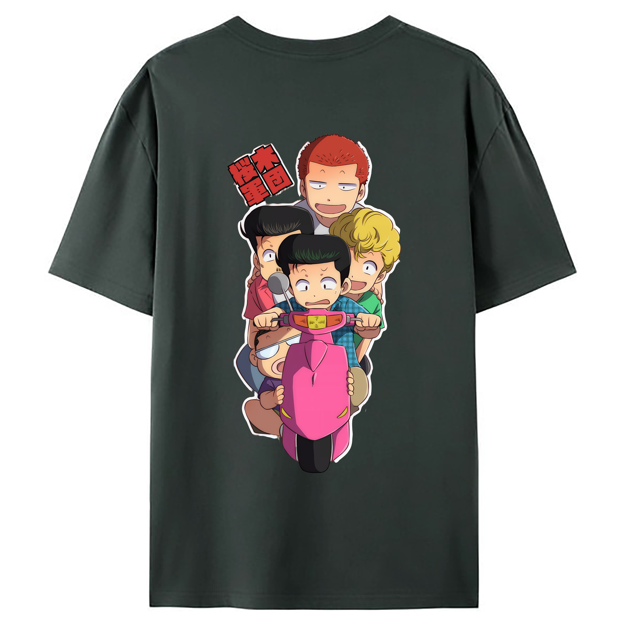 （画像用） SLAM DUNK／スラムダンク 綿100％ メンズ半袖Tシャツ（バックプリント） 通気性